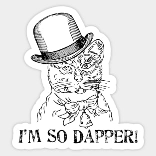 dapper cat (steampunk) Sticker